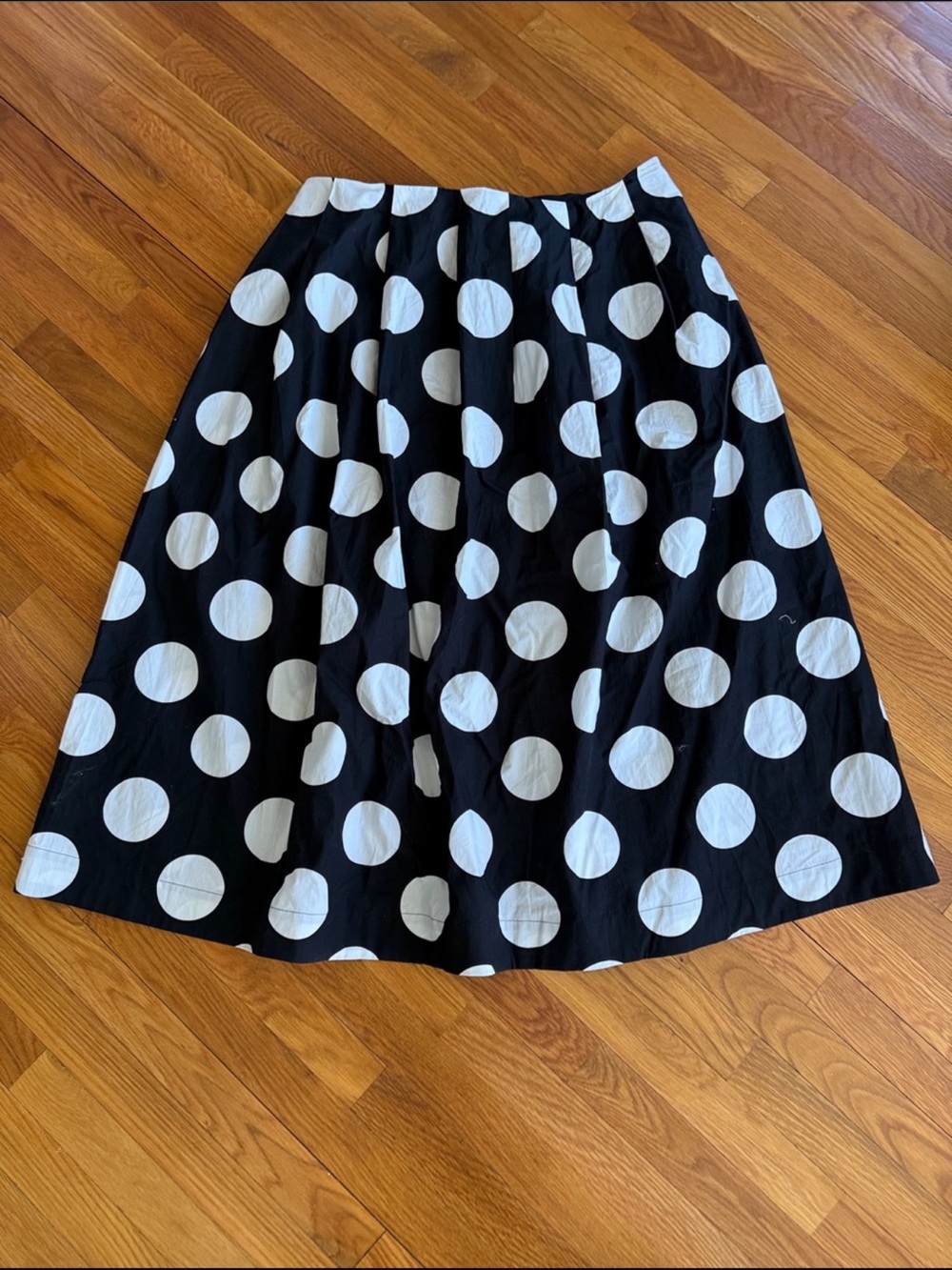 New Anthropologie Maeve Cotton Poplin Pleated Midi Skirt Size XL - Picture 5 of 7